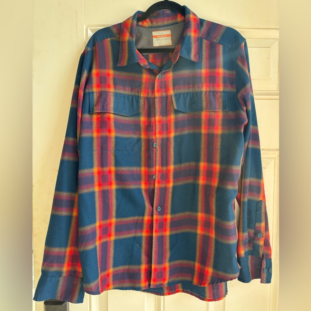 Falls Creek Multicolor Plaid Button Down Shirt